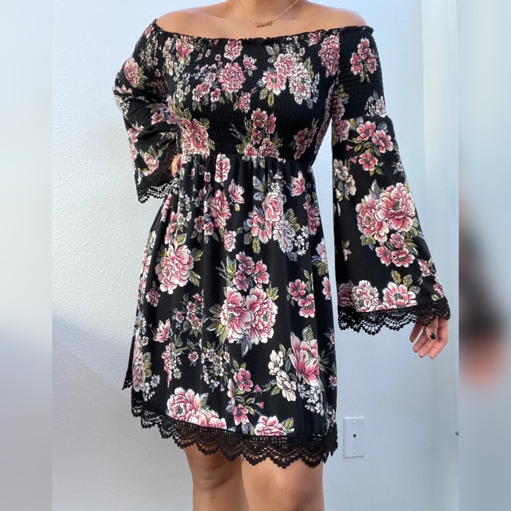 Off the Shoulder Floral Dress